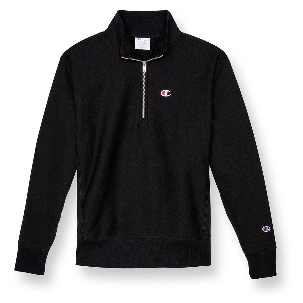 black quarter zip hoodie